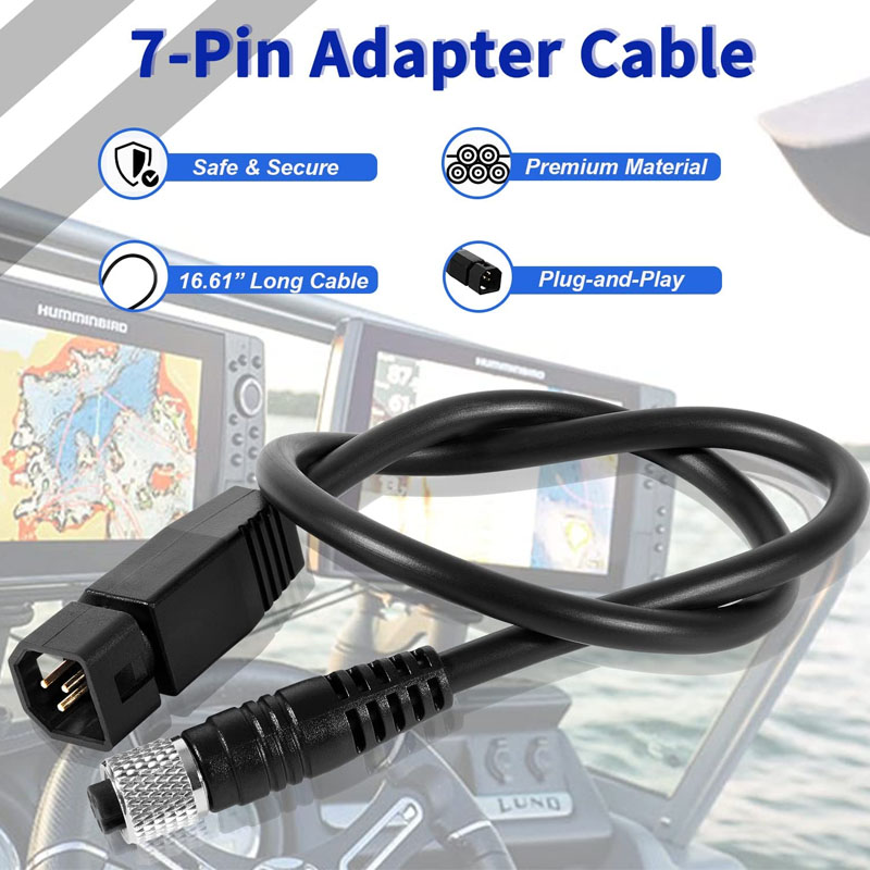 Fish Finder Cable - Evrensel Sonar Dönüştürücü Adaptör Kablosu, Siyah