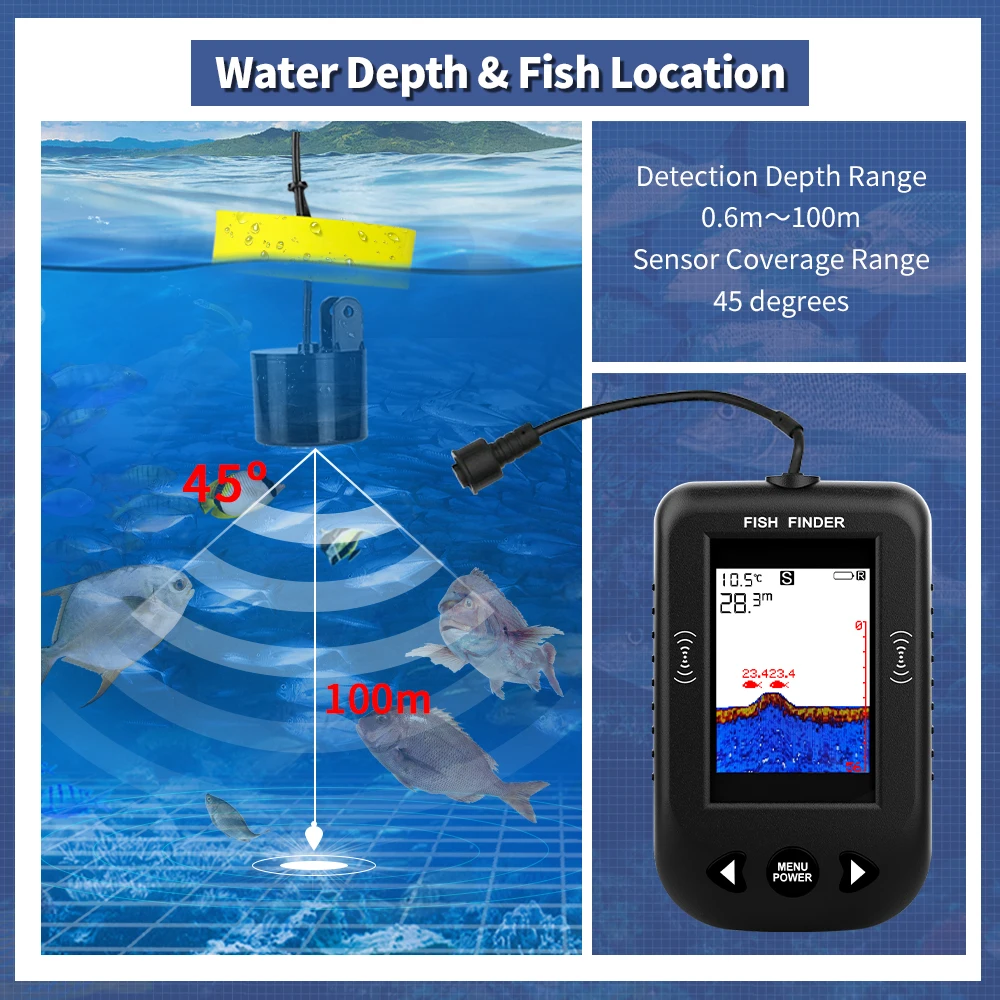 Erchang XF03 Balık Bulucular 4 - Fish Finder Transducer incelemesi ve fiyatı