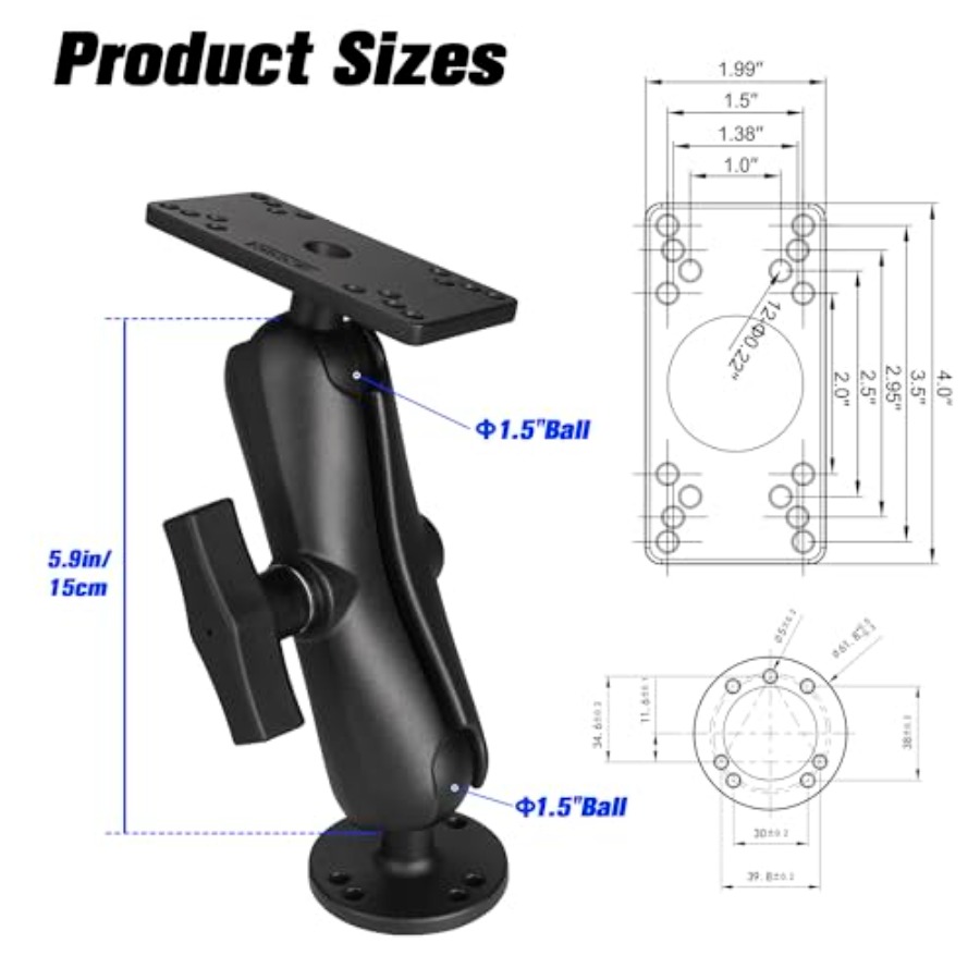 Kayak/tekne balık bulucu apara - Fish Finder Mount incelemesi ve fiyatı